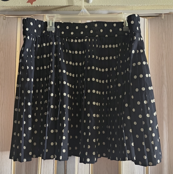 Tommy Hilfiger Dark Blue and White Polka Dot Pleated Skirt Size Xl - Picture 1 of 6